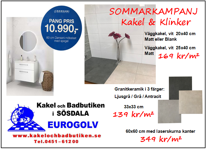 Lokaltidningen 2021-06-07 Eurogolv kakel och badbutiken sommar kampan badrumsinredning klinker